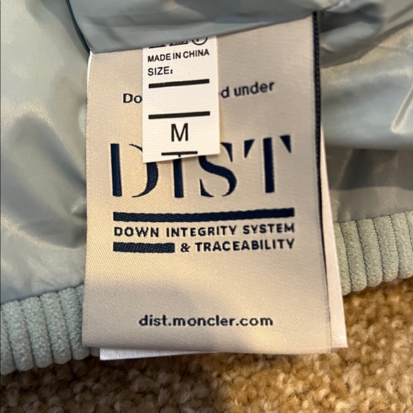 KNOCKOFF Moncler Light Aqua Ribbed Jacket - Picture 9 of 9